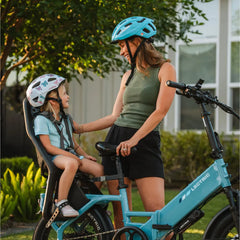 XP4 750 Step-Thru Raindrop Blue + FREE LevelUp Rack, Phone Mount, Suspension Seat Post, Elite Headlight, Bike Lock ($365 Value)