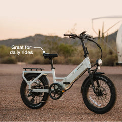 XP4 750 Step-Thru Stratus White + FREE LevelUp Rack, Suspension Seat Post, Elite Headlight, Bike Lock, Phone Mount ($365 Value)